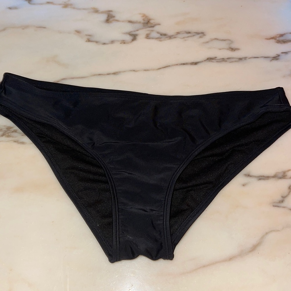 xhiliration black bikini bottom large